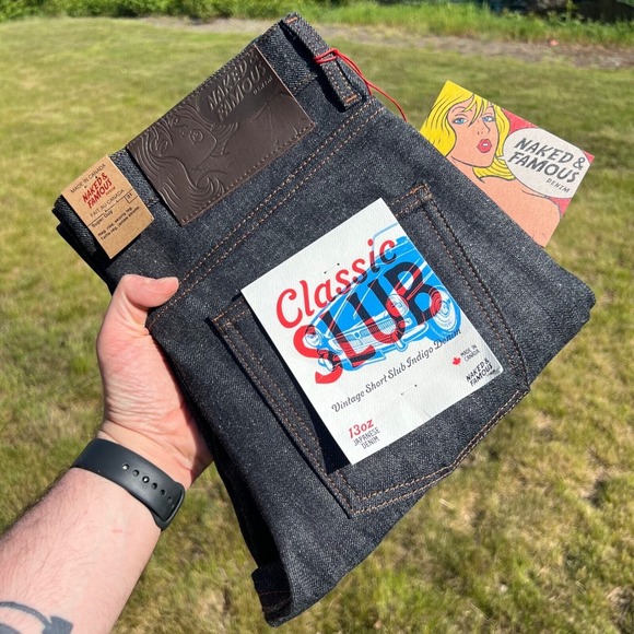 Naked & Famous Super Guy Denim Jeans Mens 31 Classic Slub Button Fly Selvedge - Picture 1 of 8